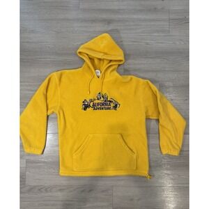 Disney California Adventure Hoodie Men's Medium Yellow Mickey Goofy Donald
